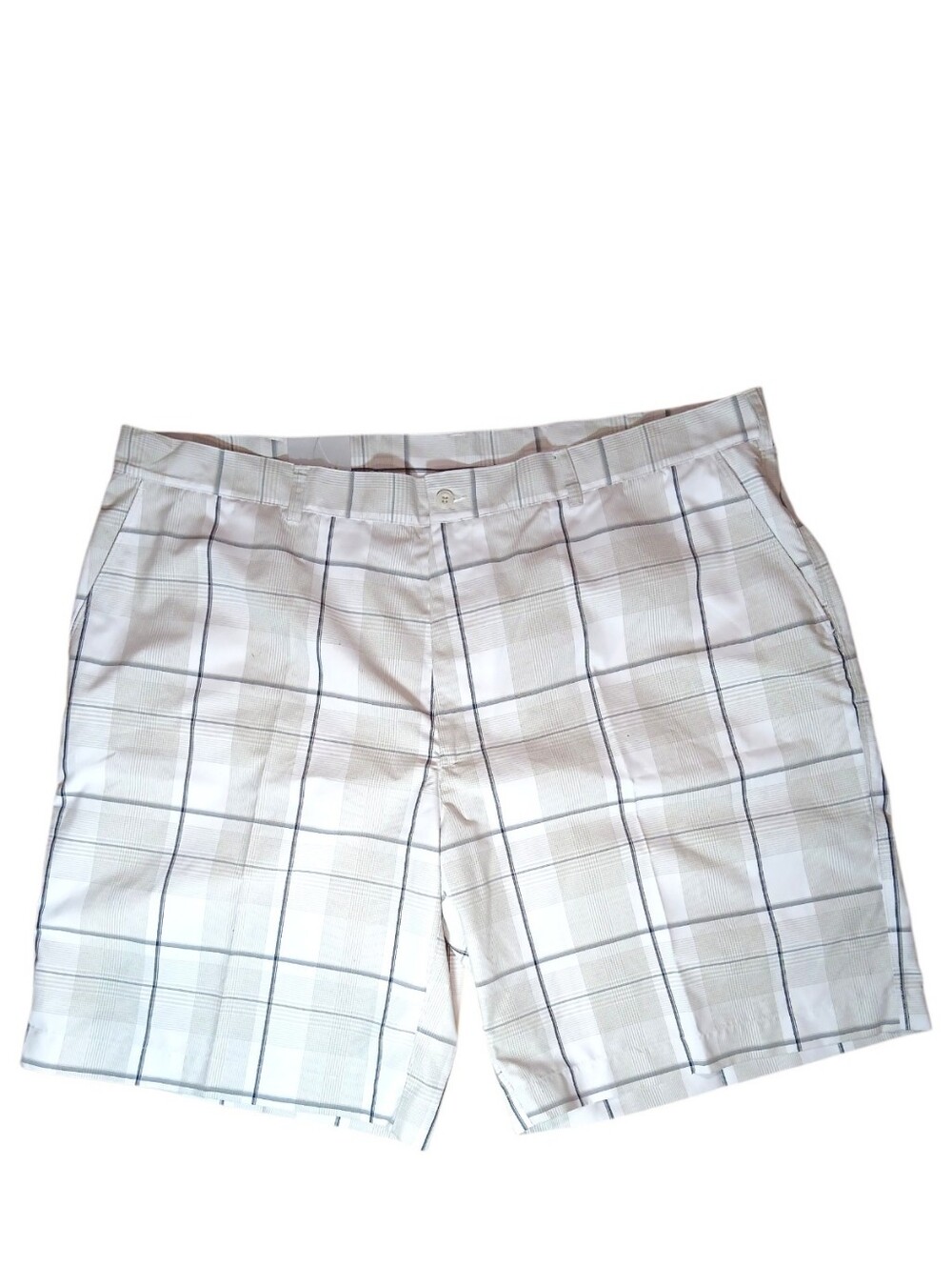 NWT Performance Golf Shorts Grey White Sz 44